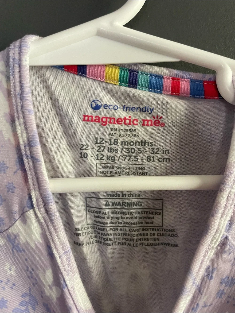 Magnetic Me Light Purple Floral Footie One-Piece